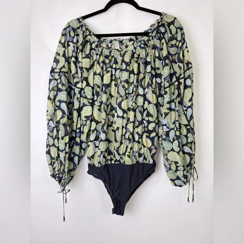 Free People Sundown Paisley Bodysuit
